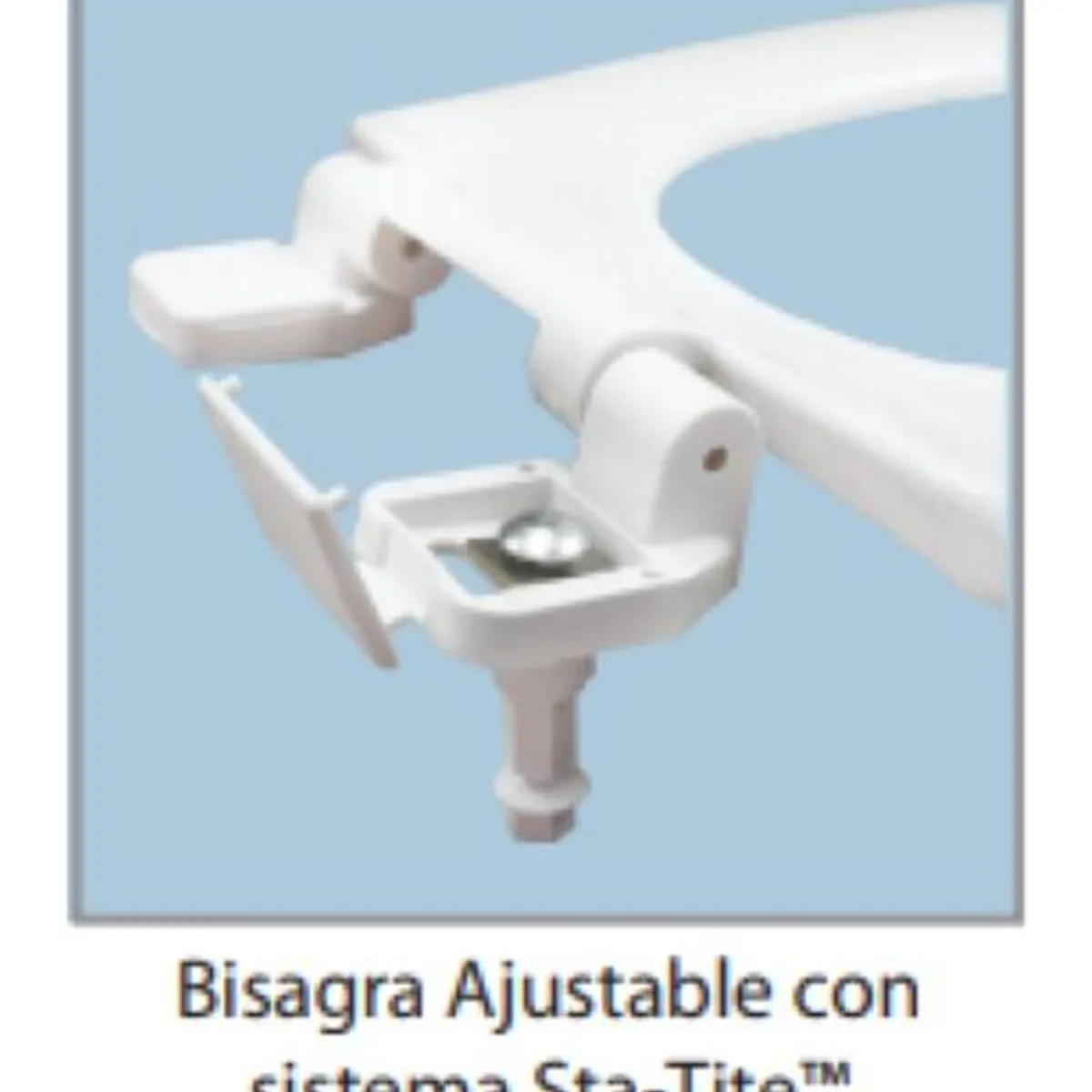 GENERICO - Asiento Redondo de Plástico Blanco Sin Tapa para Inodoro