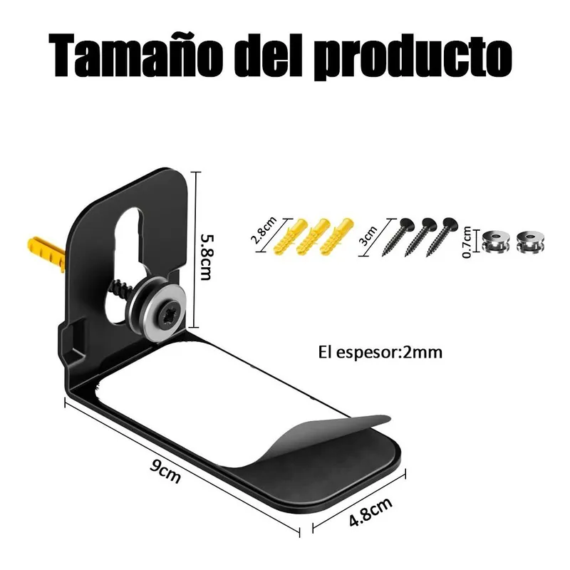 GENERICO - Soporte Universal para Altavoces y Barras de Sonido 90°
