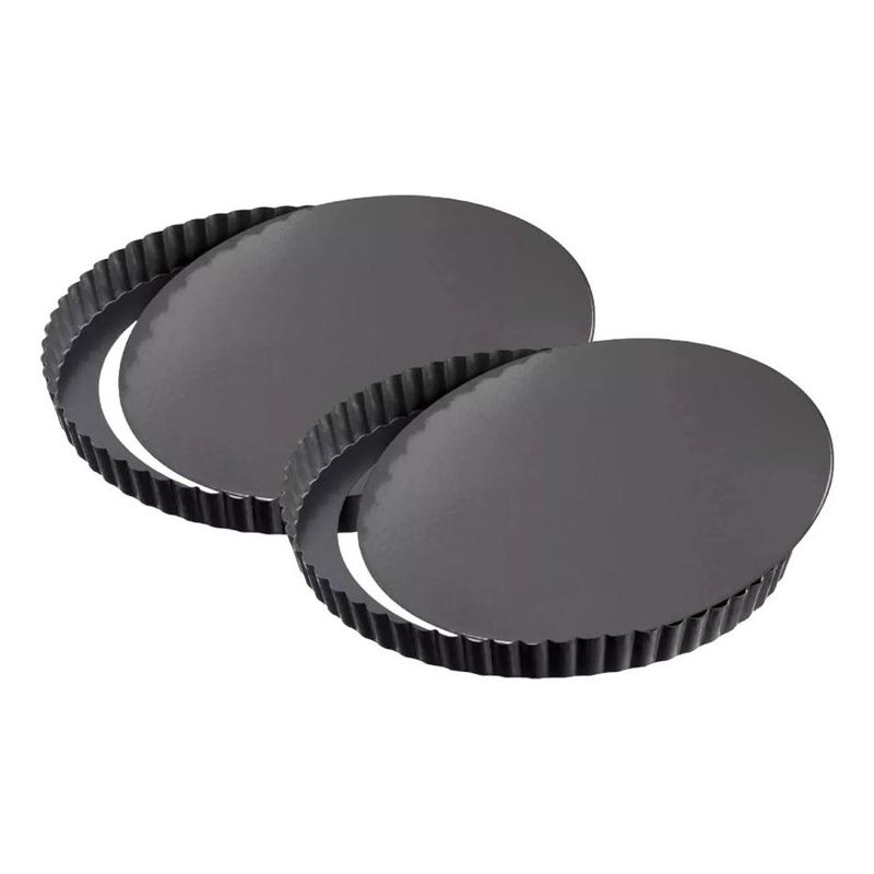 GENERICO - Juego de 2 Moldes Desmontables para Tartas 28cm Redondos