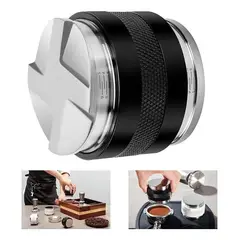 GENERICO - Distribuidor y Tamper de Café de Acero Inoxidable 2 en 1