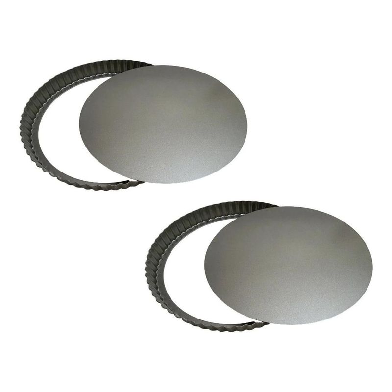 GENERICO - Set de 2 Moldes Desmontables para Tartas de 30 cm de Diámetro