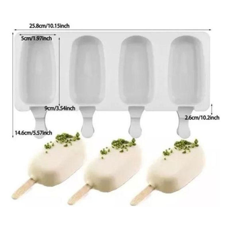 GENERICO - Moldes de Helado Reutilizables con Palitos para Diversión