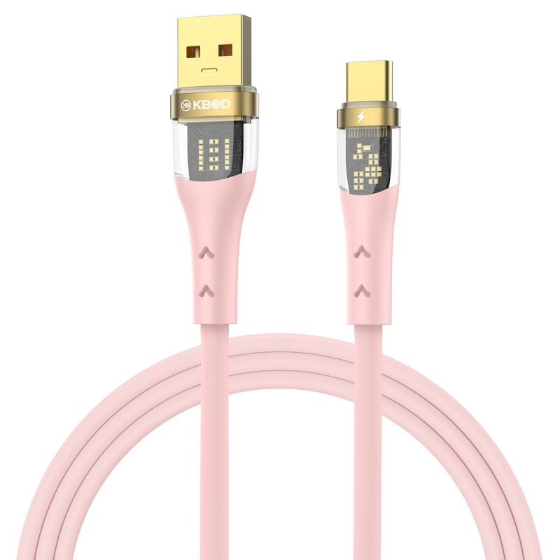 KBOD - Cable Para Carga y Datos Usb Tipo C Kbod Cbo75 1 Metro 50W Rosa