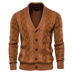 GIOIO - Suéter Hombre Cuello V Grueso Minimalista Asiático Urbano Premium​