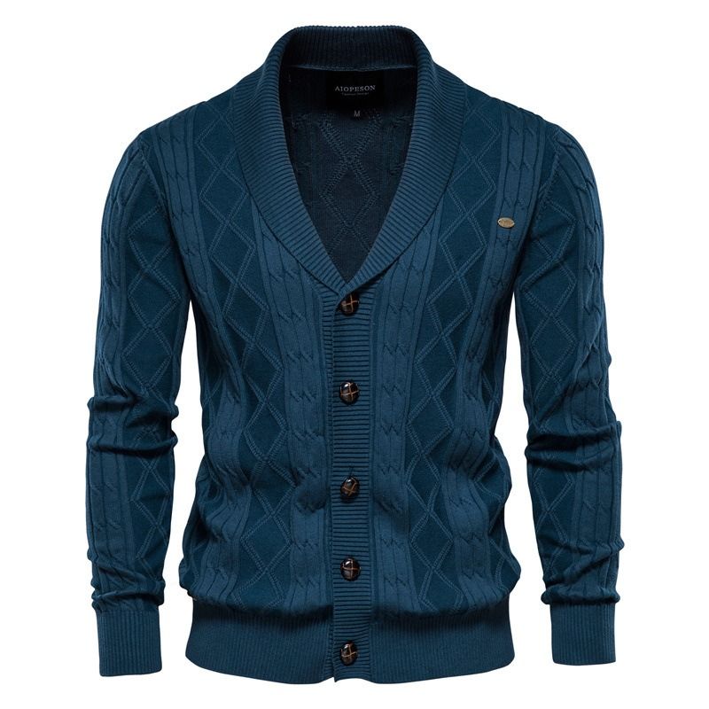 GIOIO - Suéter Hombre Cuello V Grueso Minimalista Asiático Urbano Premium​