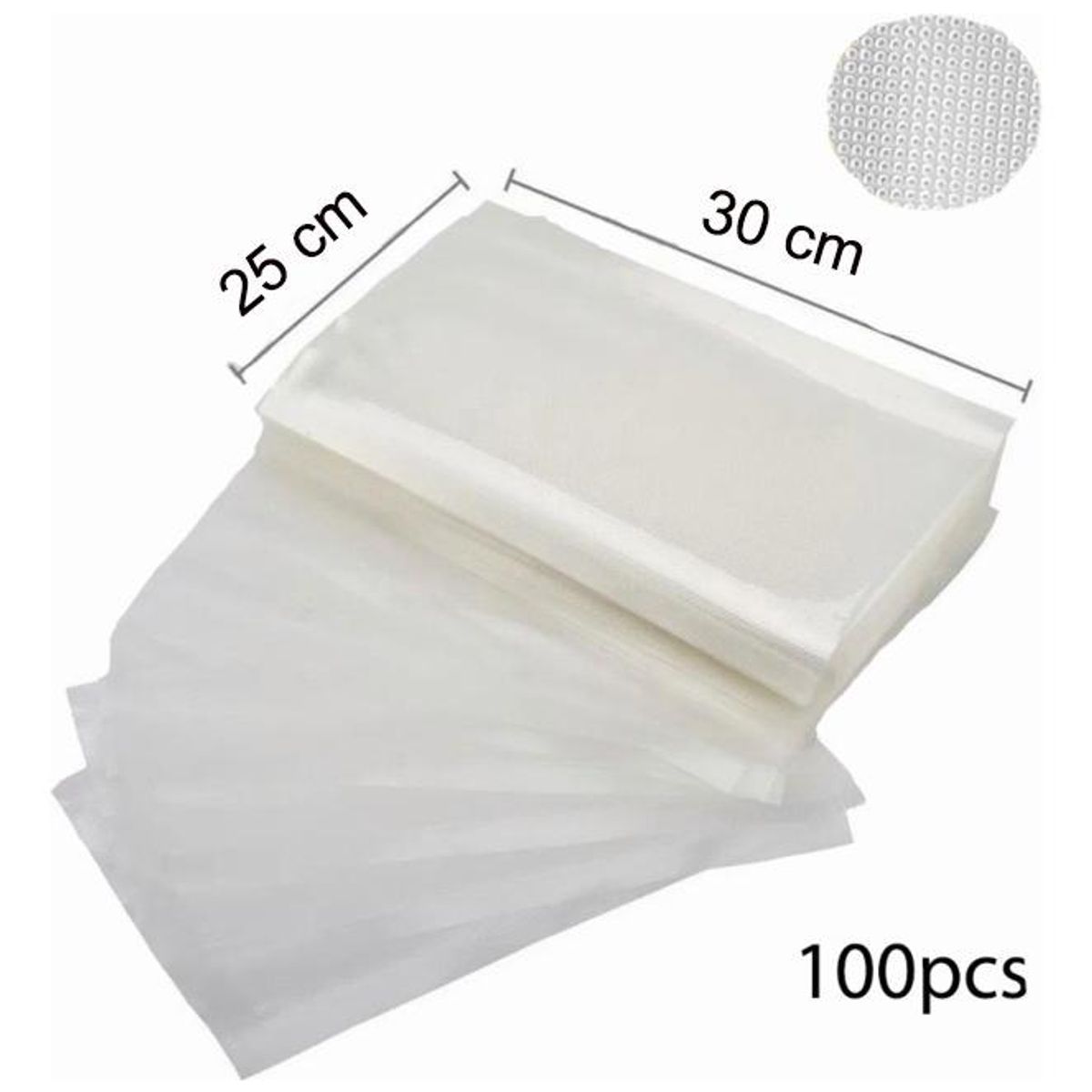 GENERICO - Bolsas de Sellado al Vacío 25x30cm 100 Unidades Resistentes