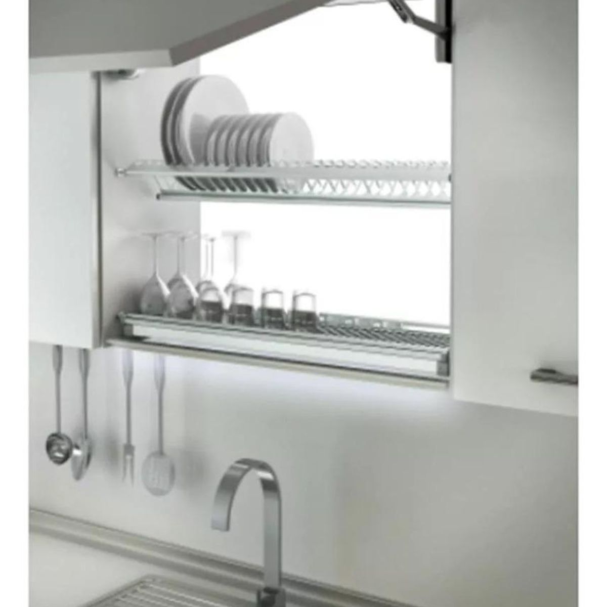 GENERICO - Escurridor de Platos Inoxidable para Cocina con 2 Estantes