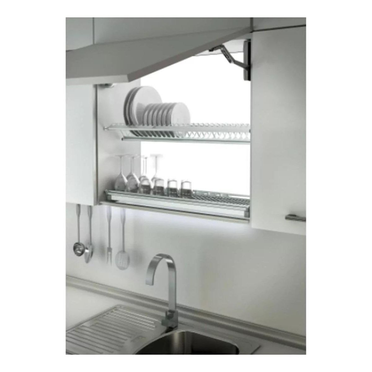 GENERICO - Escurridor de Platos Inoxidable para Cocina con 2 Estantes