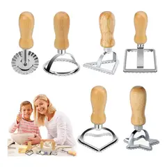 GENERICO - Cortadores de Pasta y Raviolis de Acero Inoxidable 6 Pcs