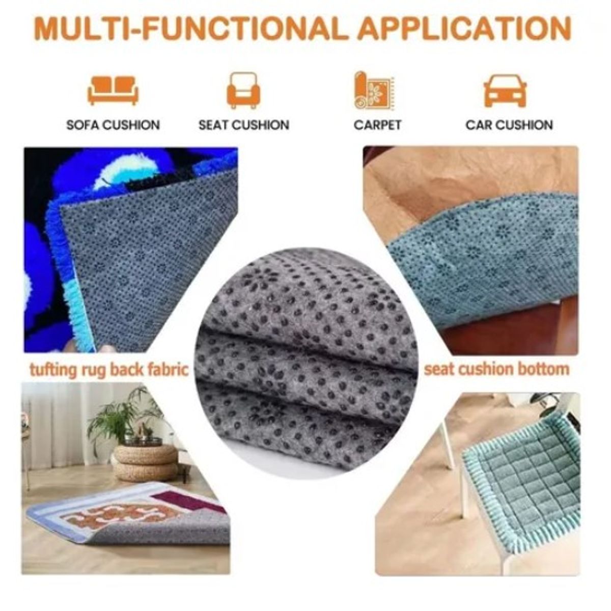 OFERTABKN - Tela Monje Tufting + Tela Antideslizante 2x15mts Accesorios