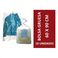 BLOCCARE - Bolsa Plástica Gruesa 60x90 Cm Transparente - 10 Unidades