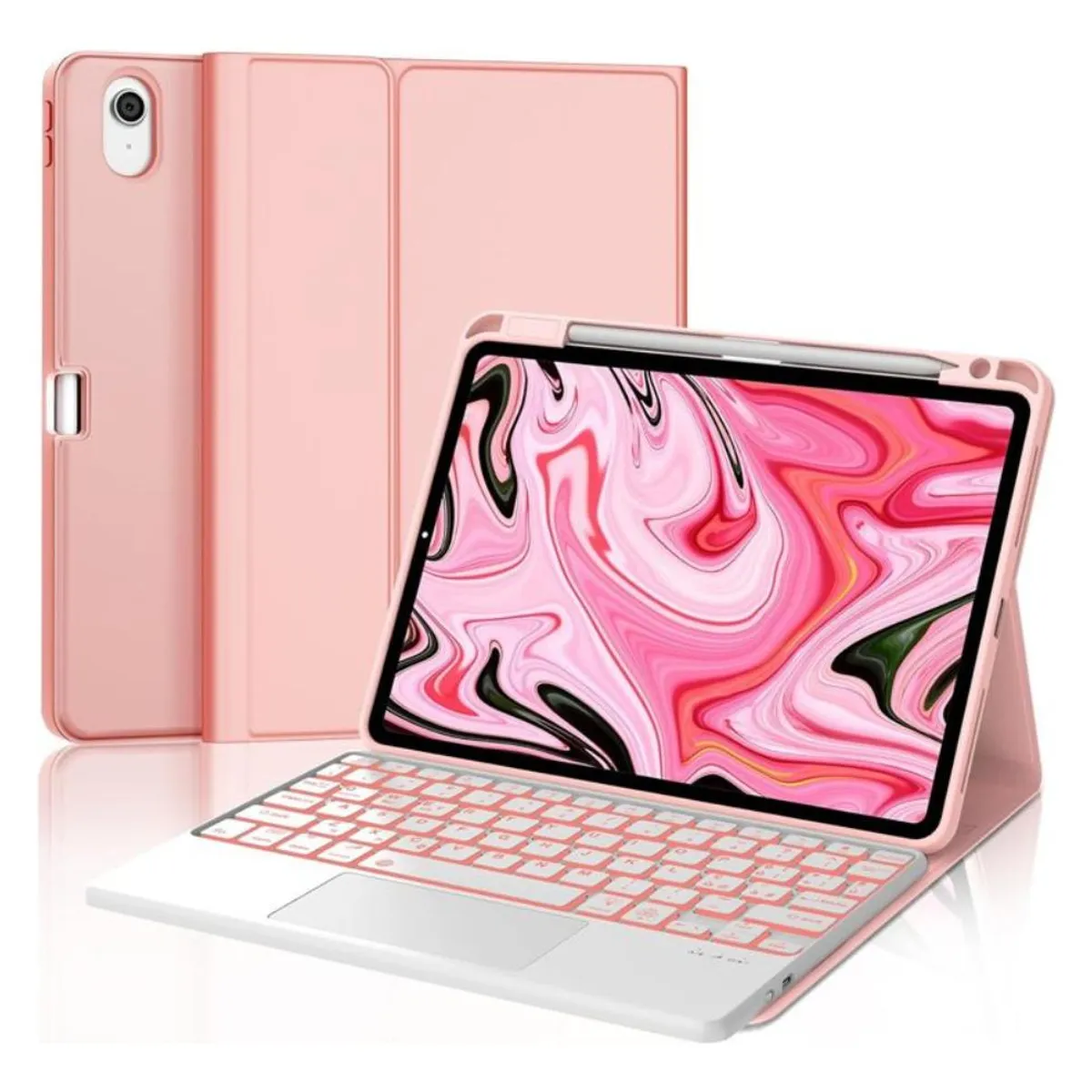 GENERICO - Funda con Teclado Bluetooth y Touchpad para iPad Air 6 2024