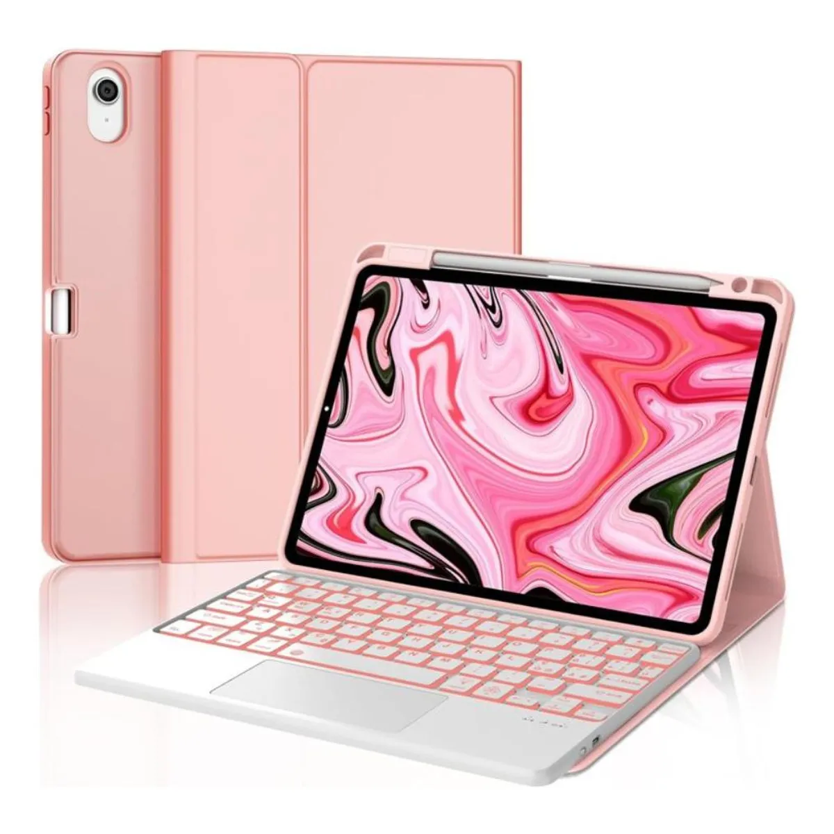 GENERICO - Funda con Teclado Bluetooth y Touchpad para iPad Air 6 2024