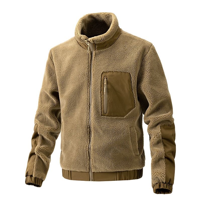 GIOIO - Chaqueta Hombre Polar Abrigada Cuello Mao Moderna Ajustada​