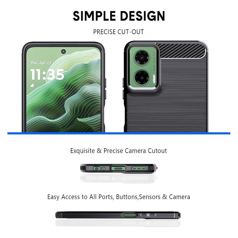 GENERICO - Carcasa delgada y resistente para Motorola Moto G35 5G