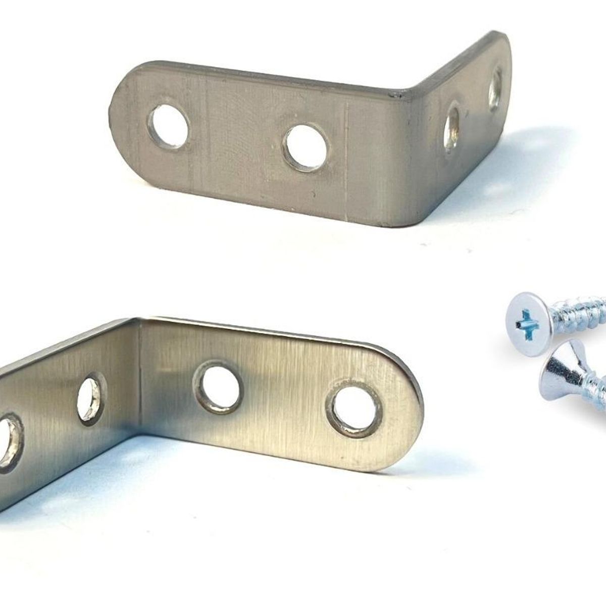 GENERICO - Soporte de Esquina Inoxidable 12 Unidades 90° 40x40mm