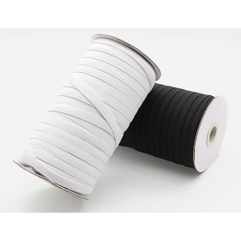 GENERICO - Elástico Negro de 1 cm x 100 metros para Costura y Confección