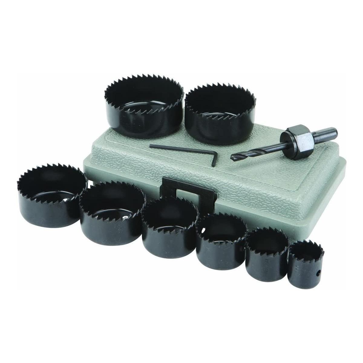 GENERICO - Juego de Sierras de Copas para Madera y Plástico 11 Piezas