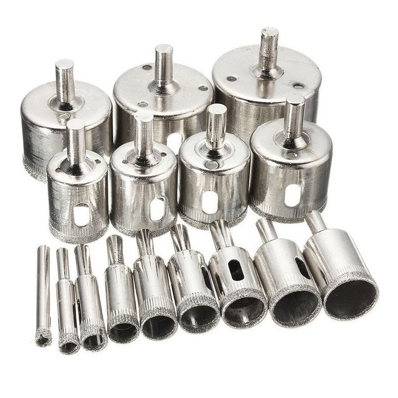 GENERICO - Set de 16 Brocas de Diamante para Cerámicos y Vidrio