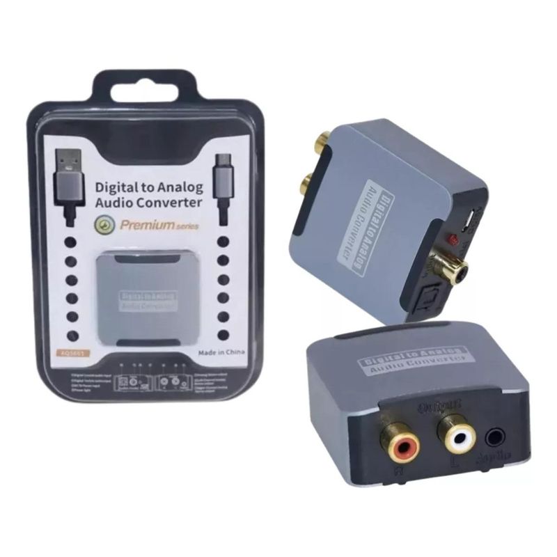 GENERICO - Convertidor Óptico Digital a RCA para Audio Analógico