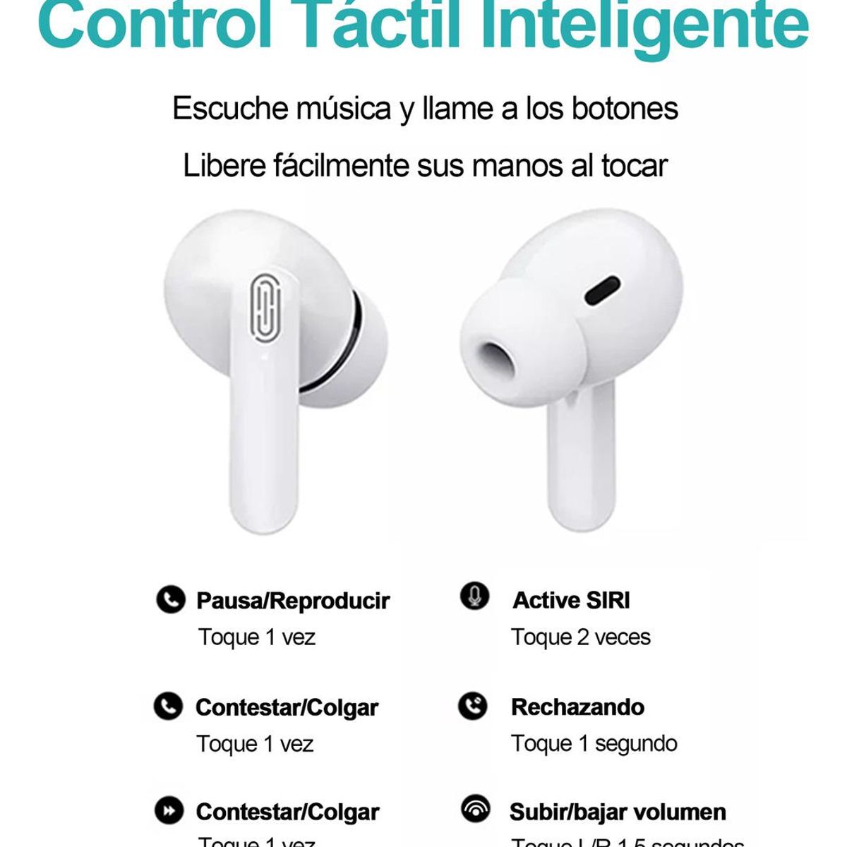 GENERICO - Auriculares In-ear Bluetooth Portátiles Carga Rápida Blanco