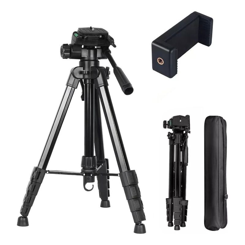 GENERICO - Trípode Profesional Plegable para Móvil y Cámara 170 cm