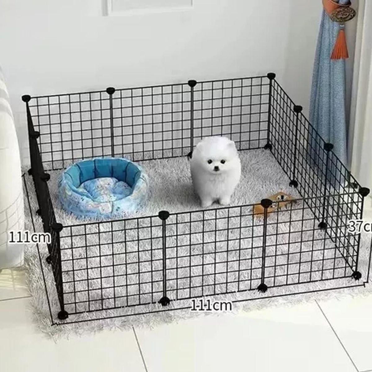 GENERICO - Corralito Portátil para Mascotas Pequeñas en Color Negro