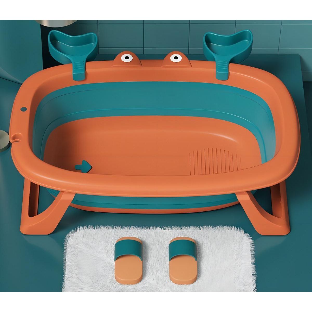 GENERICO - Tina Plegable Cangrejo para Bebés Segura y Cómoda