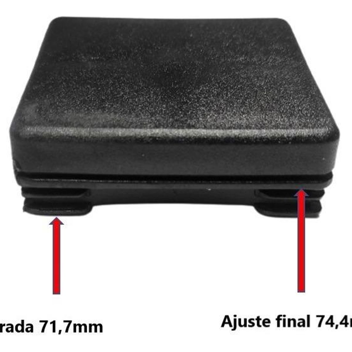 GENERICO - Tapa de Polietileno para Perfil Interior 75x75 - Pack 10 Unid