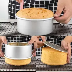 GENERICO - Molde Desmontable de Aluminio para Tortas 22x10 cm