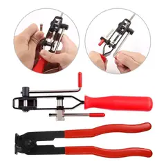 GENERICO - Kit de Alicates para Abrazaderas de Junta CV Rojo Ergonomico