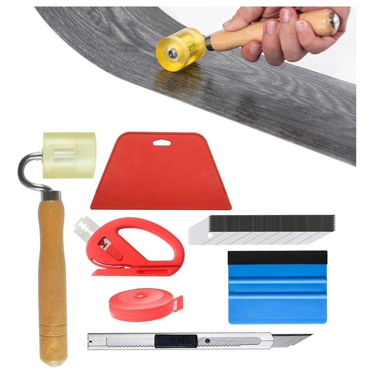 GENERICO - Kit Completo de Herramientas para Colocar Papel Tapiz Profesional