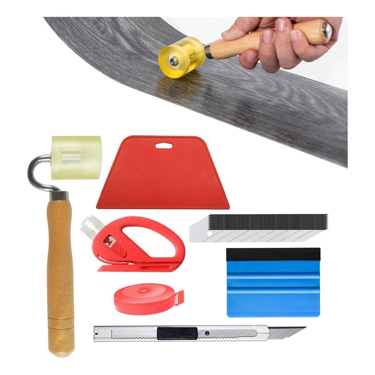 GENERICO - Kit Completo de Herramientas para Colocar Papel Tapiz Profesional