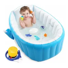 GENERICO - Bañera Inflable Plegable Portátil para Bebés con Accesorios