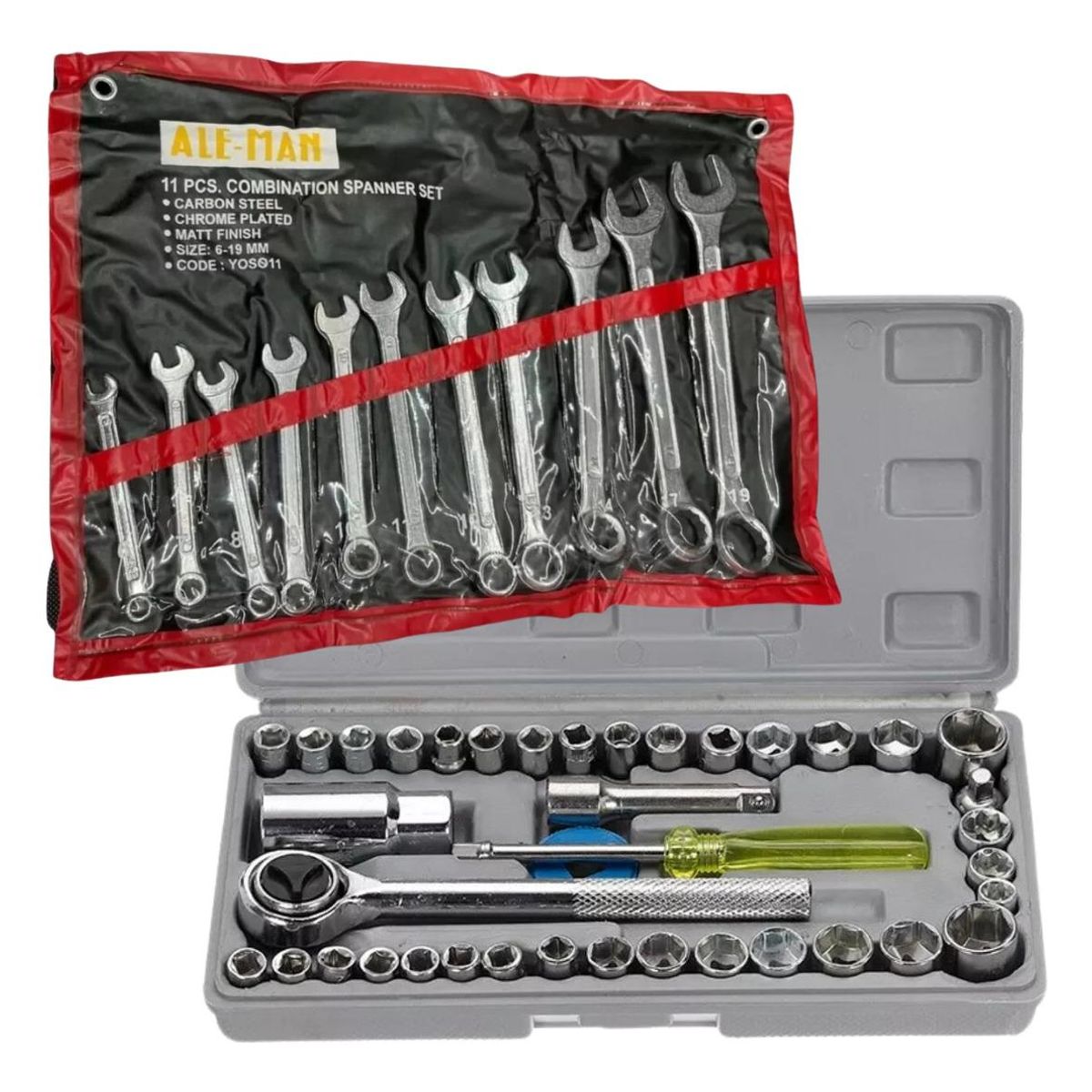 GENERICO - Juego Completo de Llaves y Dados para Taller 51 Piezas