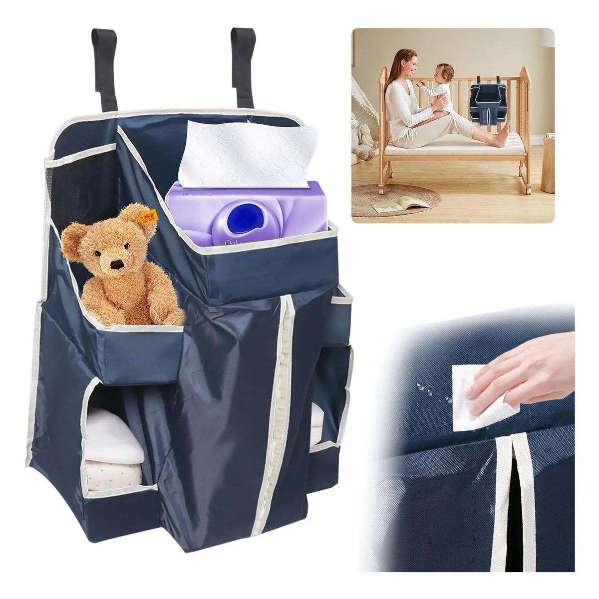 GENERICO - Organizador Colgante Multifuncional para Cambio de Pañales