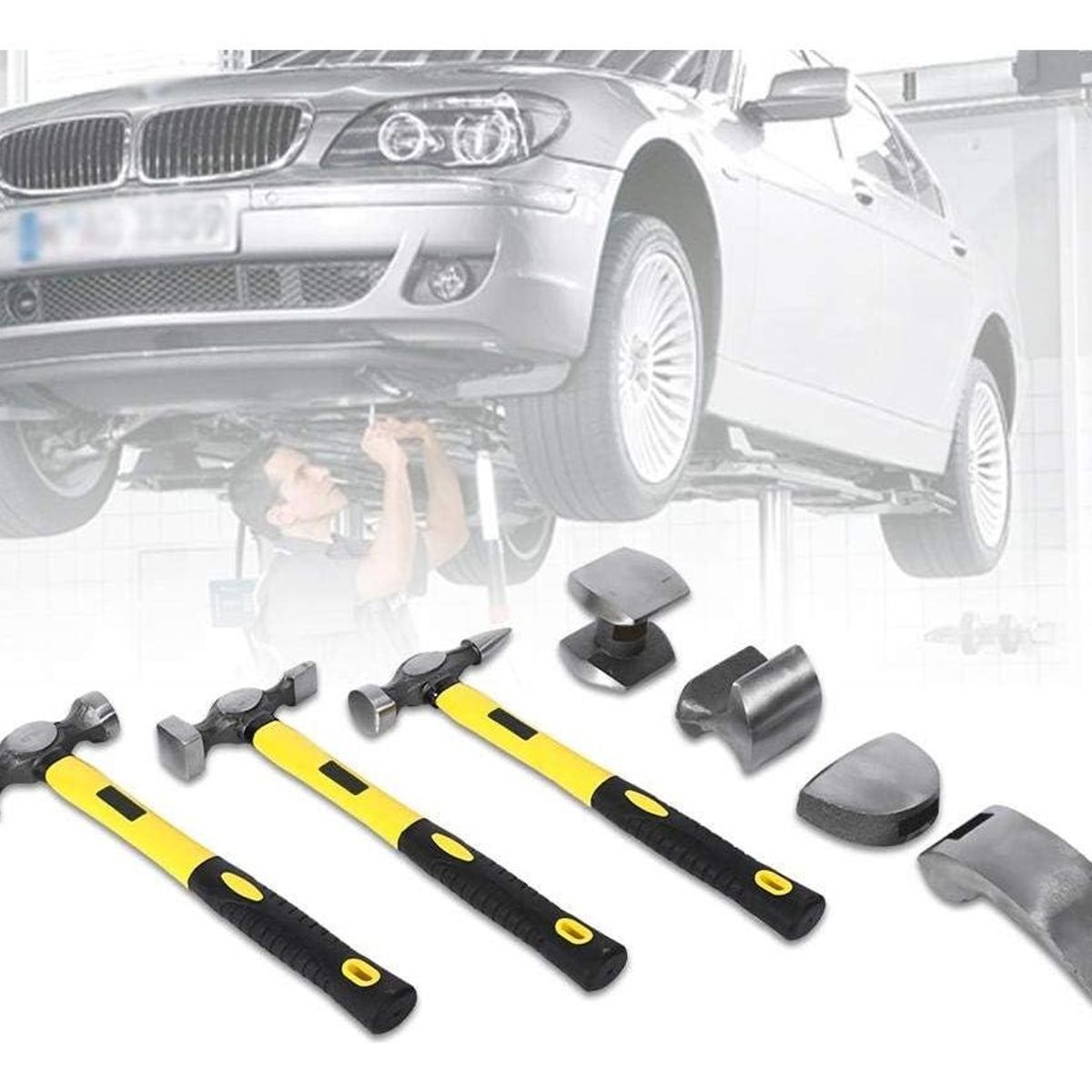 GENERICO - Juego de Martillos Desabolladores con 4 Carros de Precisión