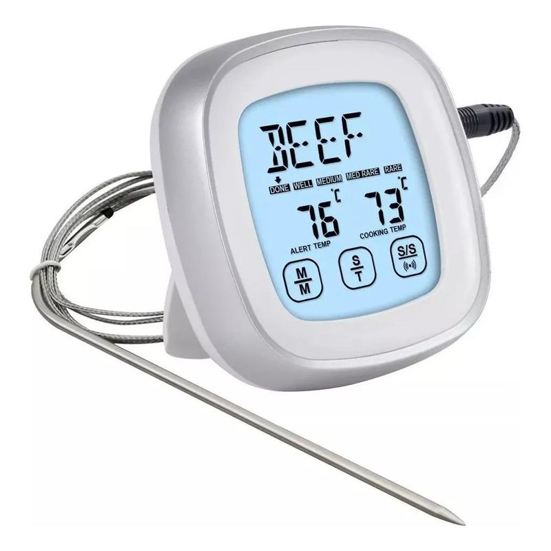 GENERICO - Termómetro Digital Multifuncional para Carnes y BBQ