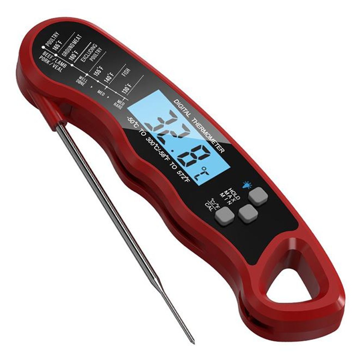 GENERICO - Termómetro Digital para Carnes Rango -50 a 300 °C Preciso