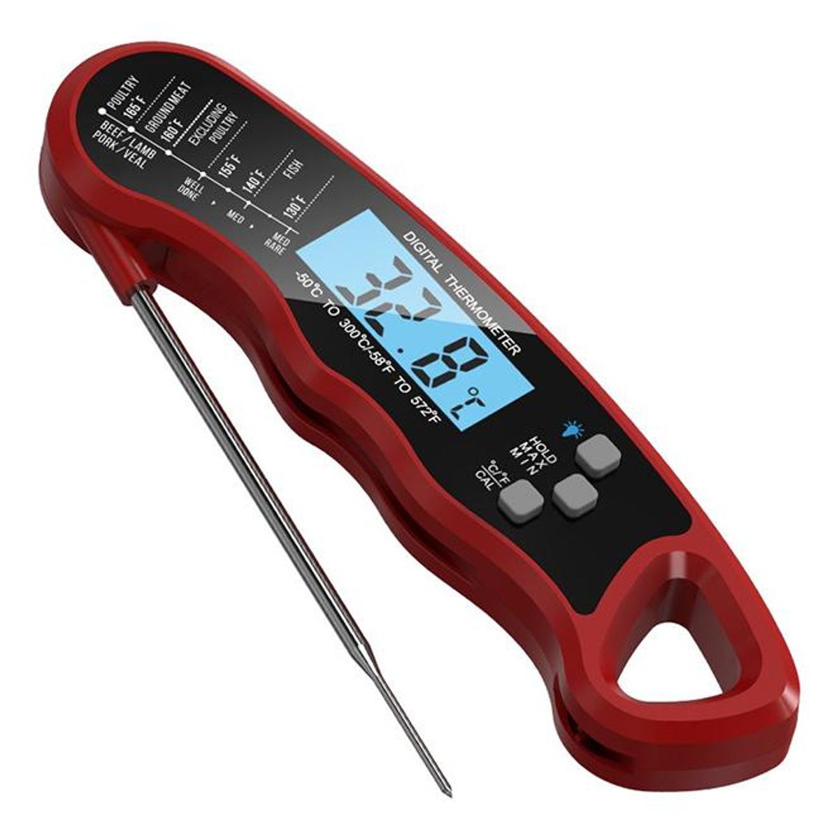 GENERICO - Termómetro Digital para Carnes Rango -50 a 300 °C Preciso