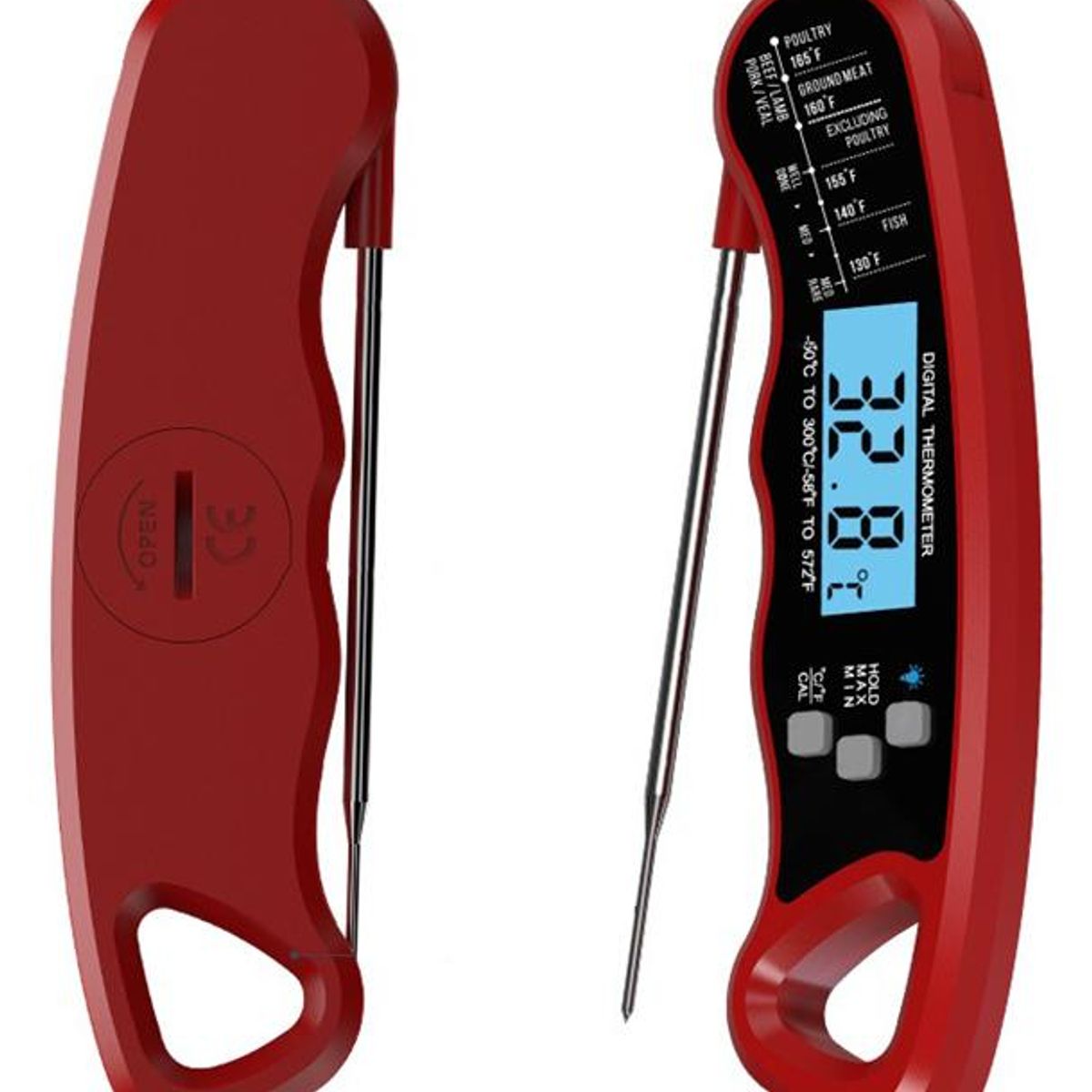 GENERICO - Termómetro Digital para Carnes Rango -50 a 300 °C Preciso