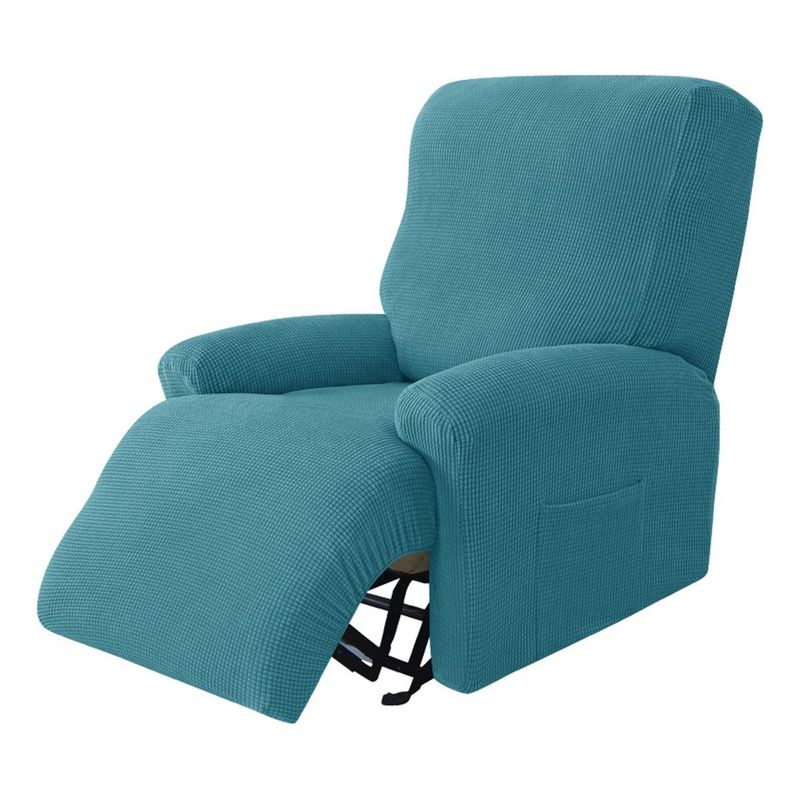 GENERICO - Funda Elástica Azul Petróleo para Sillón con Bolsillo