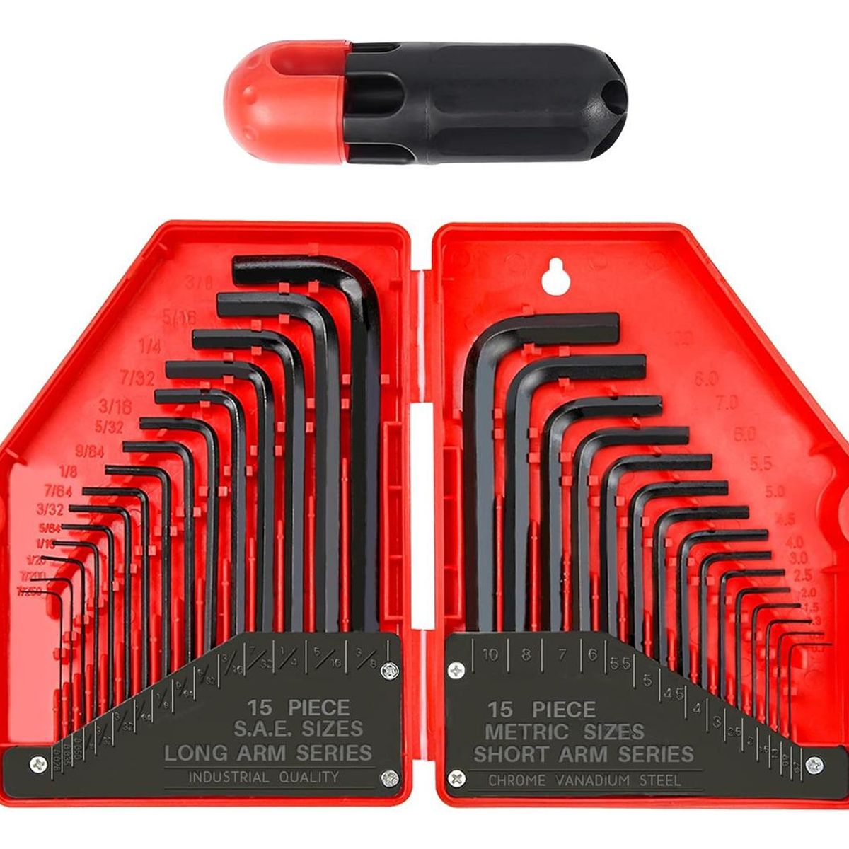 GENERICO - Juego de 30 Llaves Hexagonales de Acero 45 para Taller