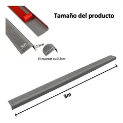 GENERICO - Protector Antideslizante de Goma para Escaleras de 3m