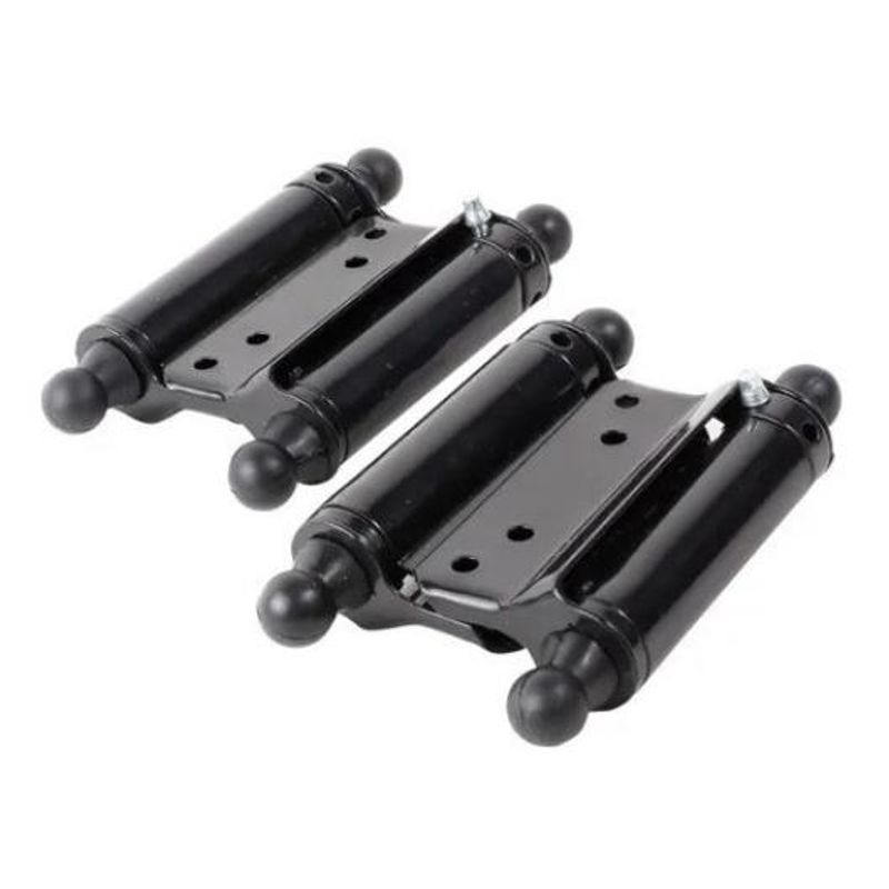GENERICO - Bisagra Vaivén Negra Automática para Puertas Pack 2