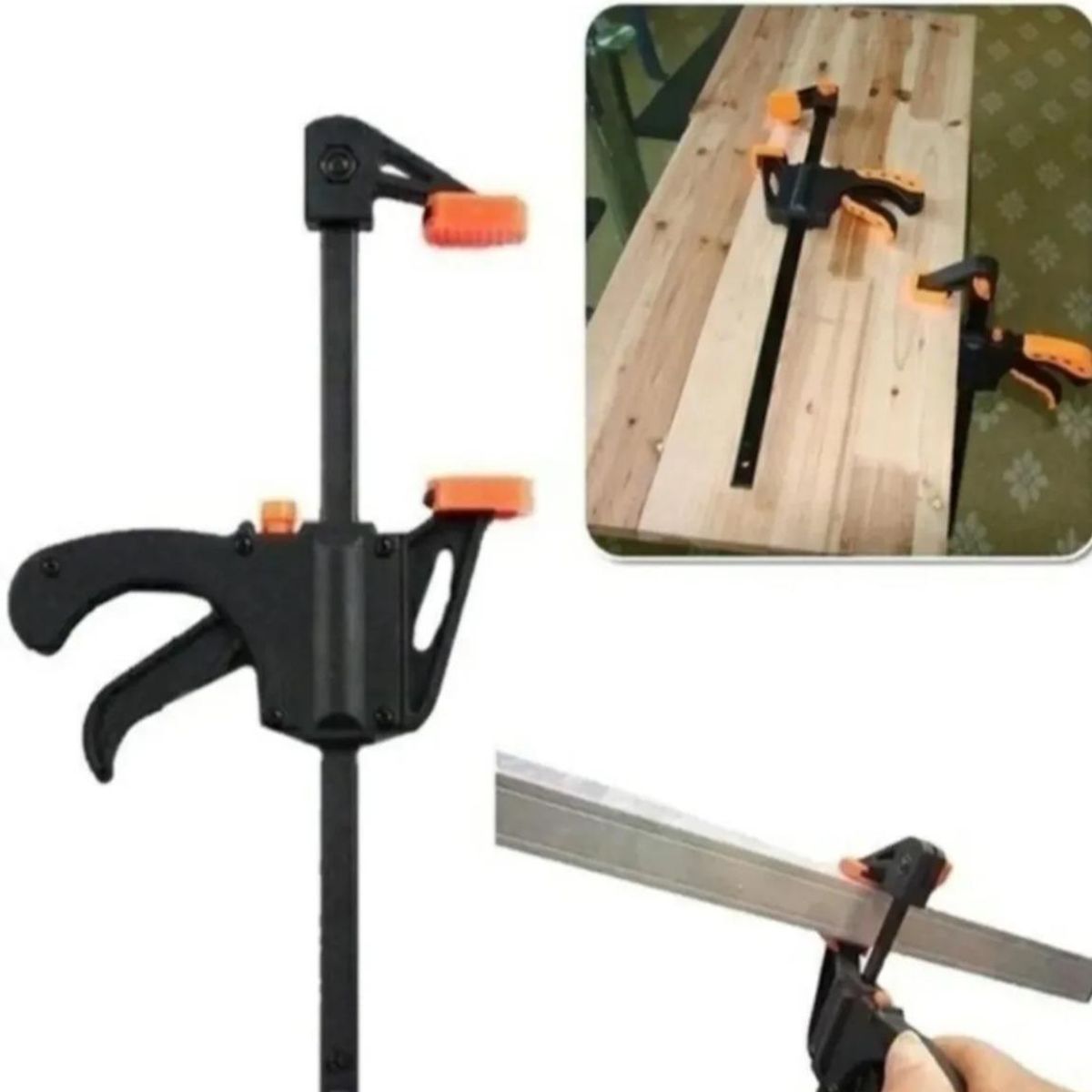 GENERICO - Set de 4 Prensas Rápidas de Carpintería F Metal y Plástico