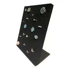 GENERICO - Organizador Elegante de 50 Anillos en Terciopelo Negro