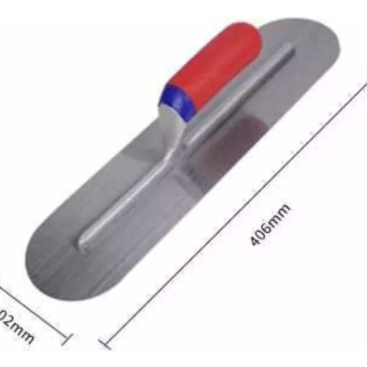 GENERICO - Llana Curva de Acero Inoxidable para Enlucido de Hormigón
