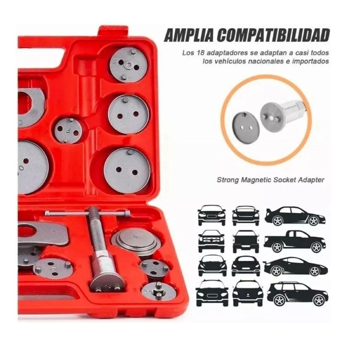 GENERICO - Kit Completo de Herramientas para Compresión de Pistones de Frenos