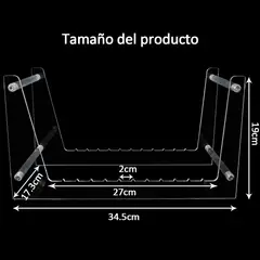 GENERICO - Estante Acrílico Transparente para Discos de Vinilo 50 LP